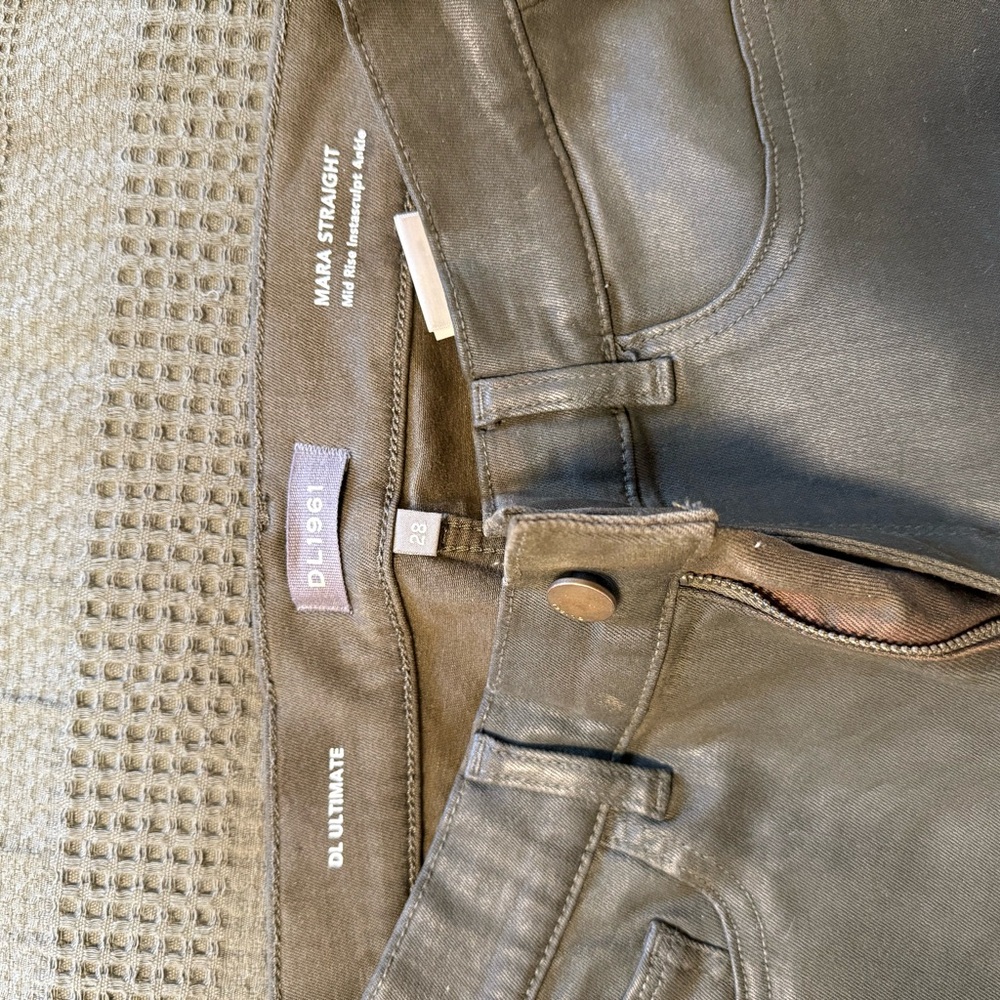 DL1961 Waxed Straight Jeans